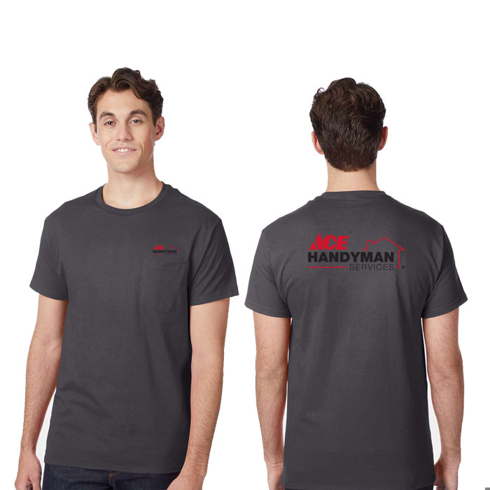 Men's Short Sleeve Grey Pocket T- Shirt